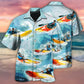 Colorful Kayaking Hawaiian Shirt Artwork Detail For Resort Trips And Outdoor Activities