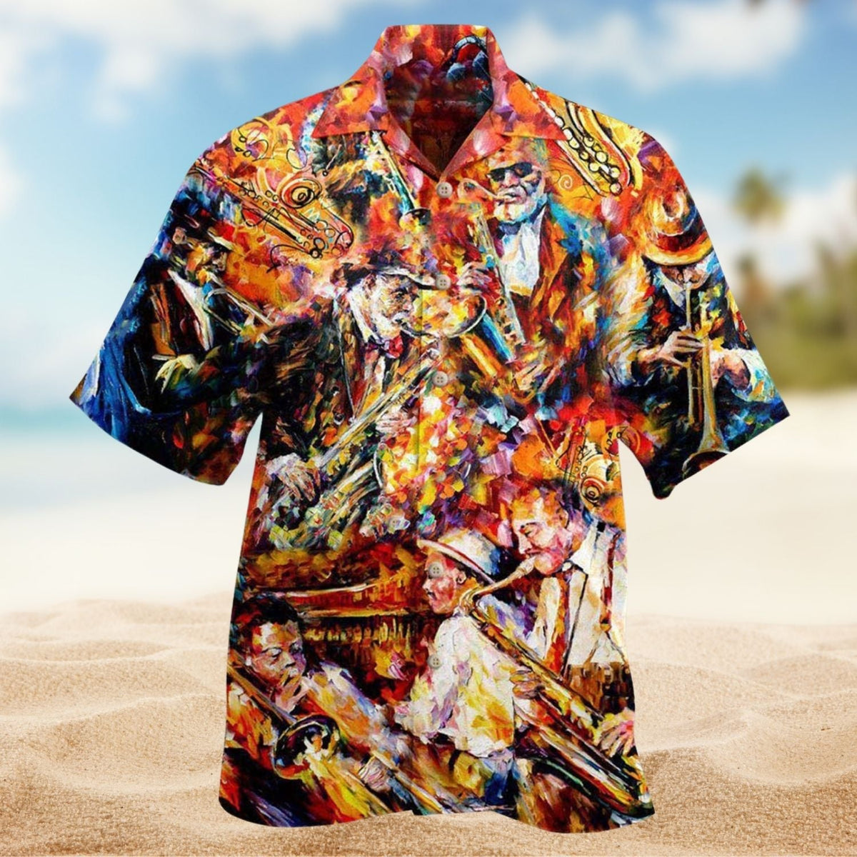 Music Saxophone Lover Hawaiian Shirt For Summer Gatherings Island Travel And Comfortable Casual Wear
