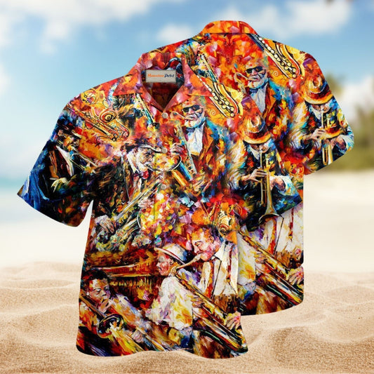 Music Saxophone Lover Hawaiian Shirt For Summer Gatherings Island Travel And Comfortable Casual Wear