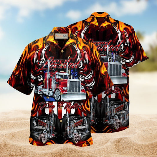 Rolling Truck Driver Hawaiian Shirt For Island Getaways Beach Parties And Comfortable Vacation Style