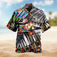 Vintage Bee Alert Beekeeper Hawaiian Shirt Detailed Pattern View For Tropical Vacations