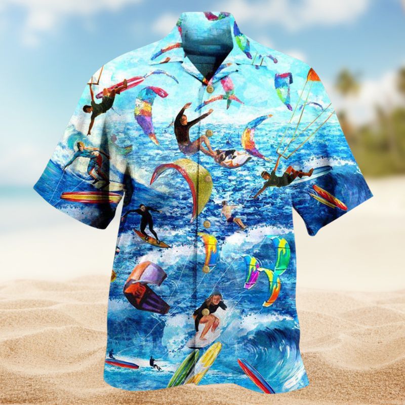 Kitesurf Going Right Hawaiian Shirt For Beach Days, Summer Outings, And Thoughtful Gift Giving