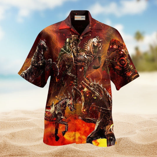 Knight Horse Armor Hawaiian Shirt For Vacation Adventures Beach Events And Relaxed Warm Weather Style