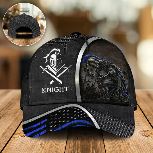 Medieval Knight Warrior Black And Blue Classic Cap For Beach Days Travel And Relaxed Everyday Outfits