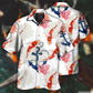 Fish Koi Anchor Coral Hawaiian Shirt Pattern Detail For Vacation Travel And Daily Wear