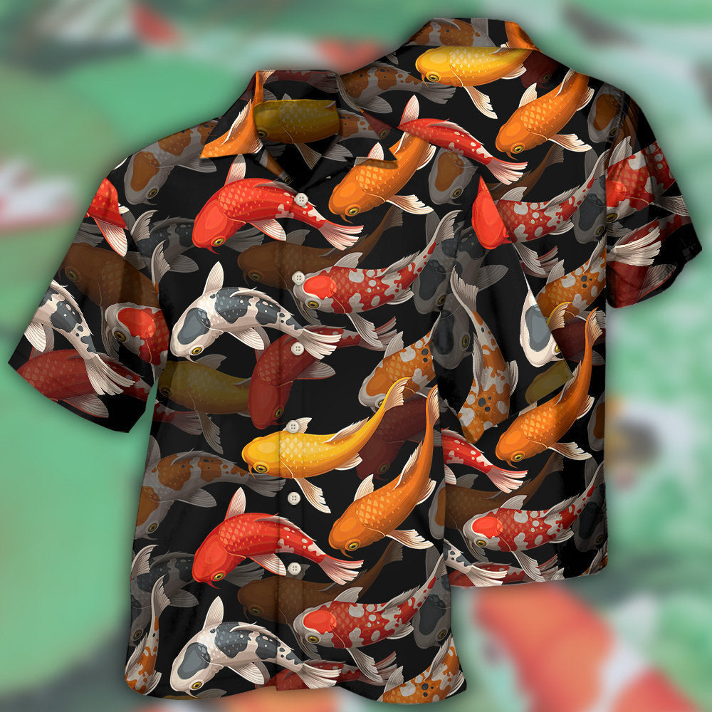 Fish Koi Hawaiian Shirt For Resort Getaways And Comfortable Summer Activities