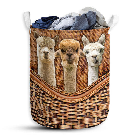 Alpaca Rattan Texture Style Laundry Basket For Bathroom Bedroom Storage