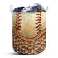 Small Size Baseball Rattan Texture Laundry Basket For Bathroom Bedroom Storage