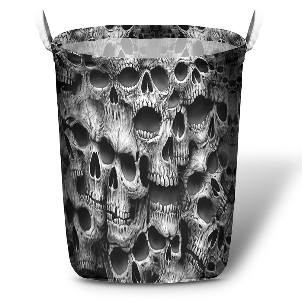 Skull No Fear No Pain Laundry Basket For Nursery Dorm And Home Storage