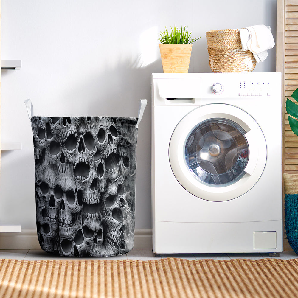 Skull No Fear No Pain Laundry Basket For Clothes Toys And Blankets