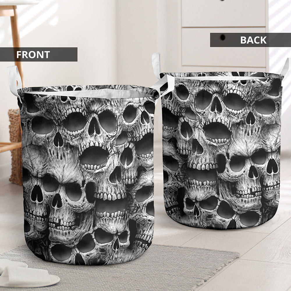 Skull No Fear No Pain Laundry Basket For Bathroom Bedroom Storage
