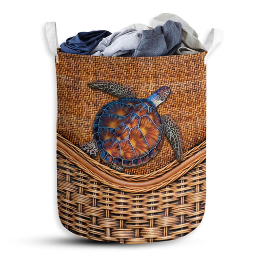 Small Size Turtle Sea Laundry Basket For Bathroom Bedroom Storage