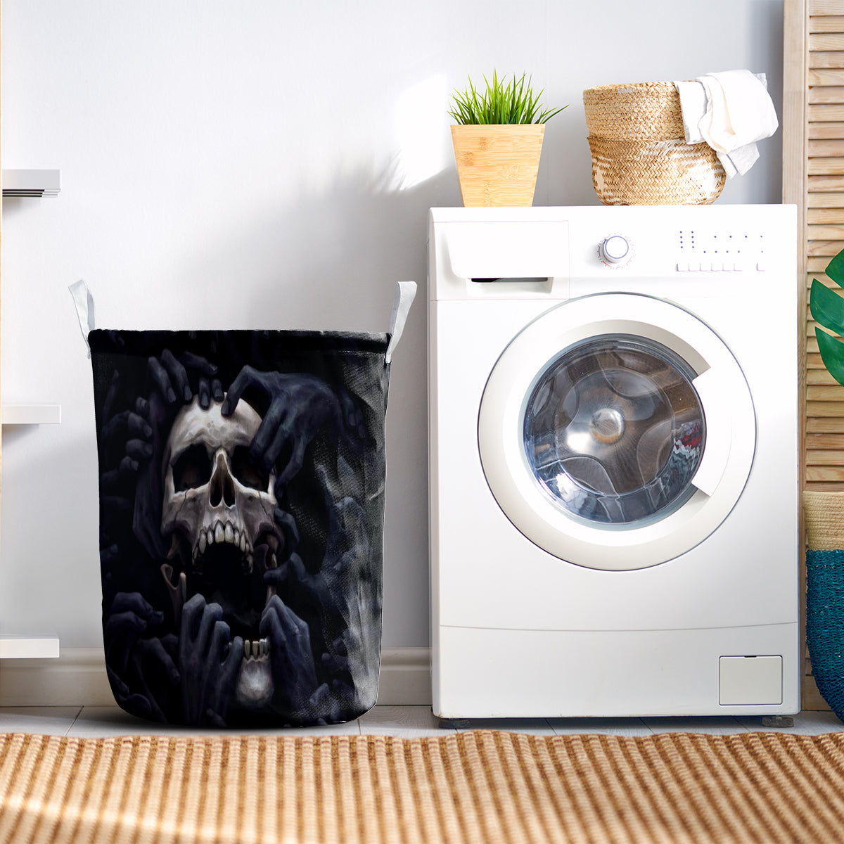 Skull Love Darkness Amazing Laundry Basket For Bathroom Bedroom Storage