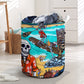 Skull And Tiki Summer Vibe Laundry Basket For Room Home Organizer