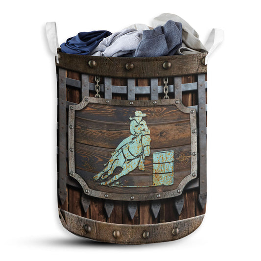 Small Size Horse Riding Vintage Style Laundry Basket For Bathroom Bedroom Storage