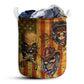 Small Size Skull Cowboy America Retro Laundry Basket For Bathroom Bedroom Storage