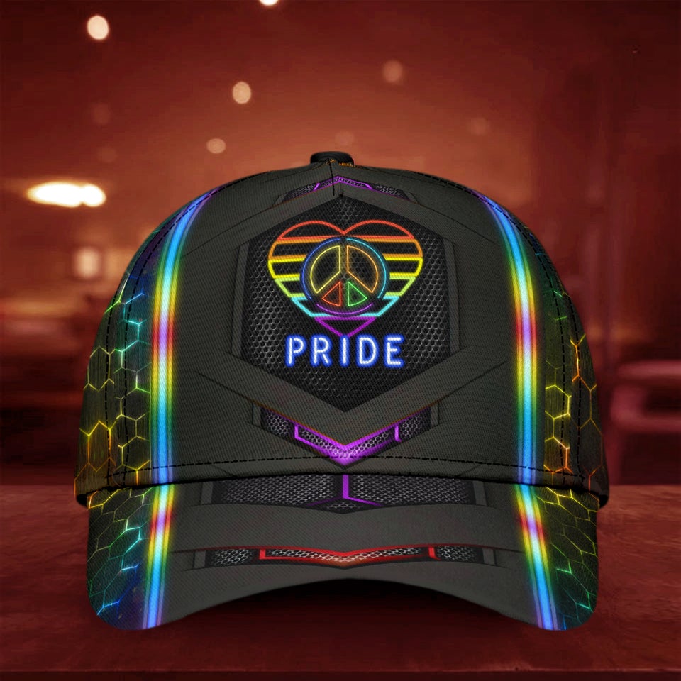 Peace Love Pride Classic Cap For Vacation Style Outdoor Activities And Daily Comfort