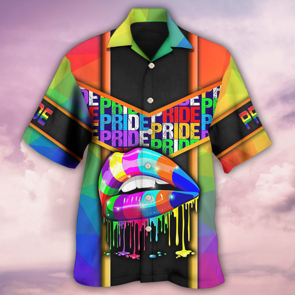 Rainbow Pride American Celebration Hawaiian Shirt Artwork View For Coastal Escapes And Resort Style