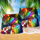 Rainbow Pride Dragon Love Life Color Hawaiian Beach Shorts For Colorful Summer Travel