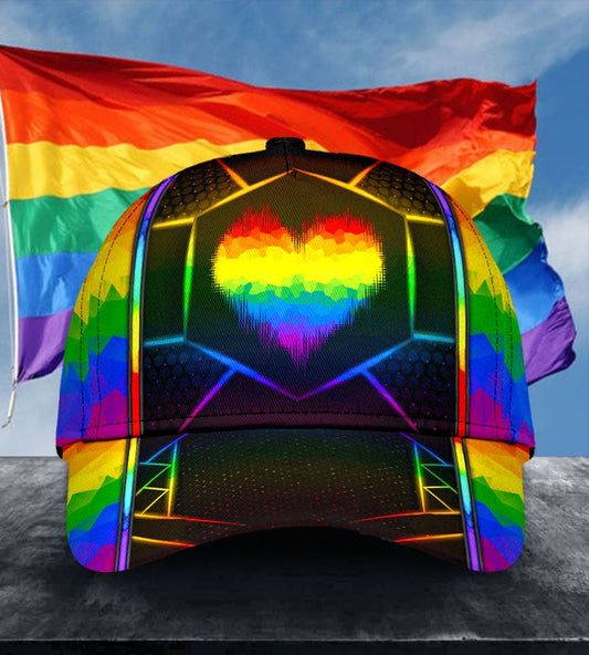 LGBT Heart Polygon Pride Symbol Classic Cap For Weekend Outings Holidays And Thoughtful Gifting