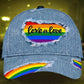 Love Is Love Jean Pride Pattern Classic Cap For Weekend Travel Outdoor Events And Casual Outfits
