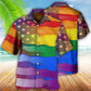 Patriotic Peace Rainbow Pride Hawaiian Shirt With All Over Print For Summer Events Coastal Travel And Comfortable Styling