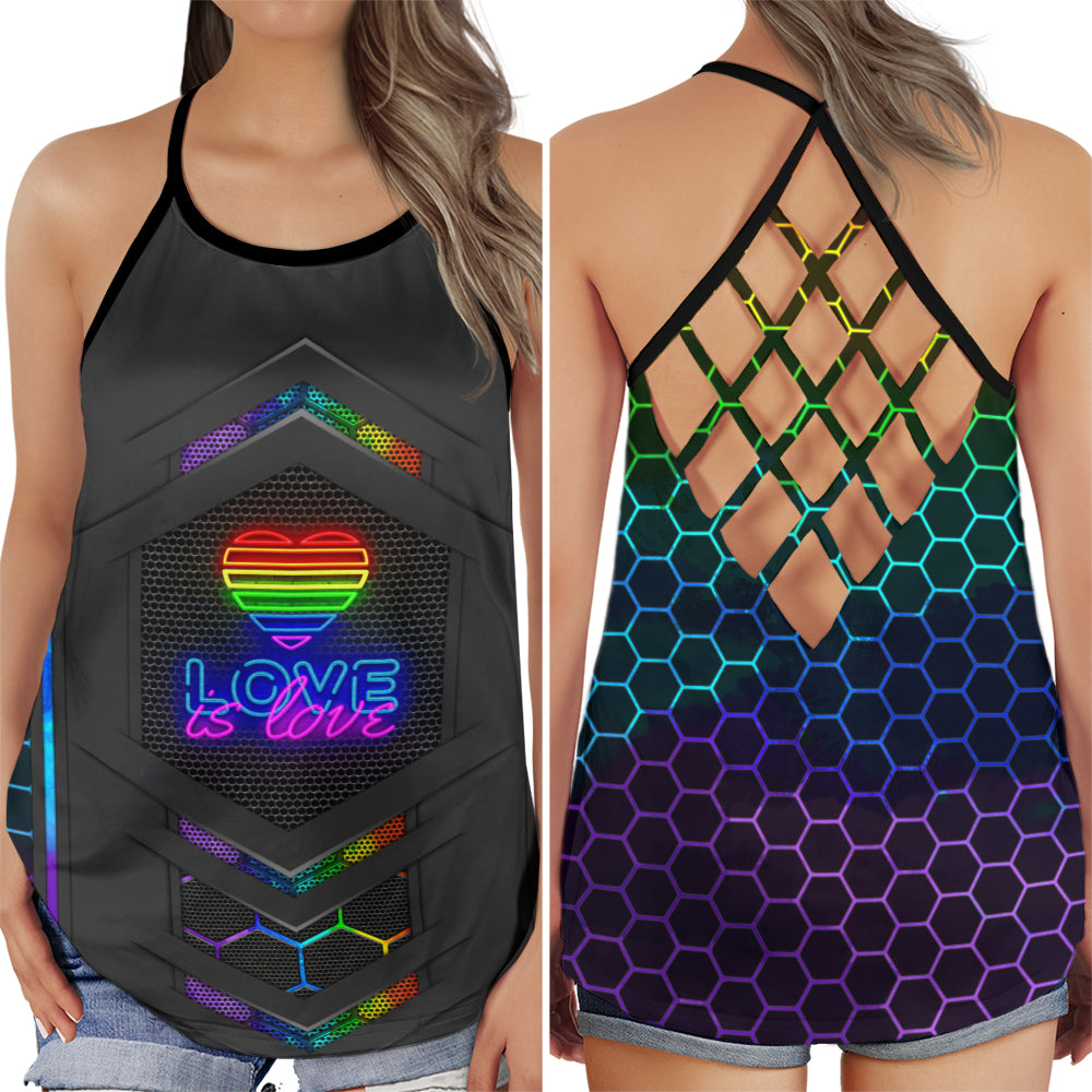 Rainbow Unity Pride Hollow Tank Top For Community Events And Positive Support