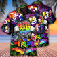 Rainbow Pride Hand Hawaiian Shirt Artwork View For Coastal Escapes And Resort Style