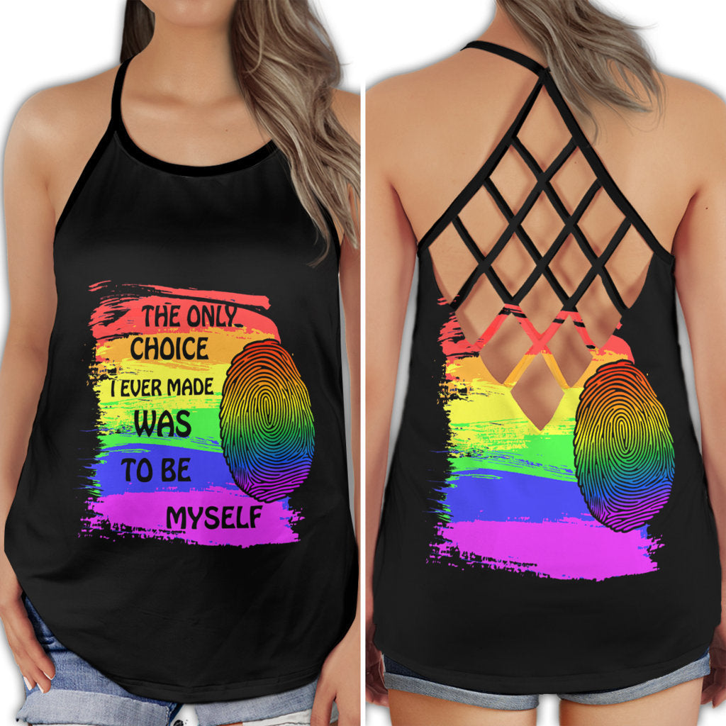 Pride Rainbow Unity My Life Choice Hollow Tank Top For Community Events And Positive Support