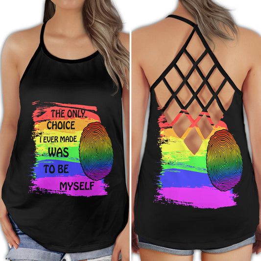 Pride Rainbow Unity My Life Choice Hollow Tank Top For Community Events And Positive Support