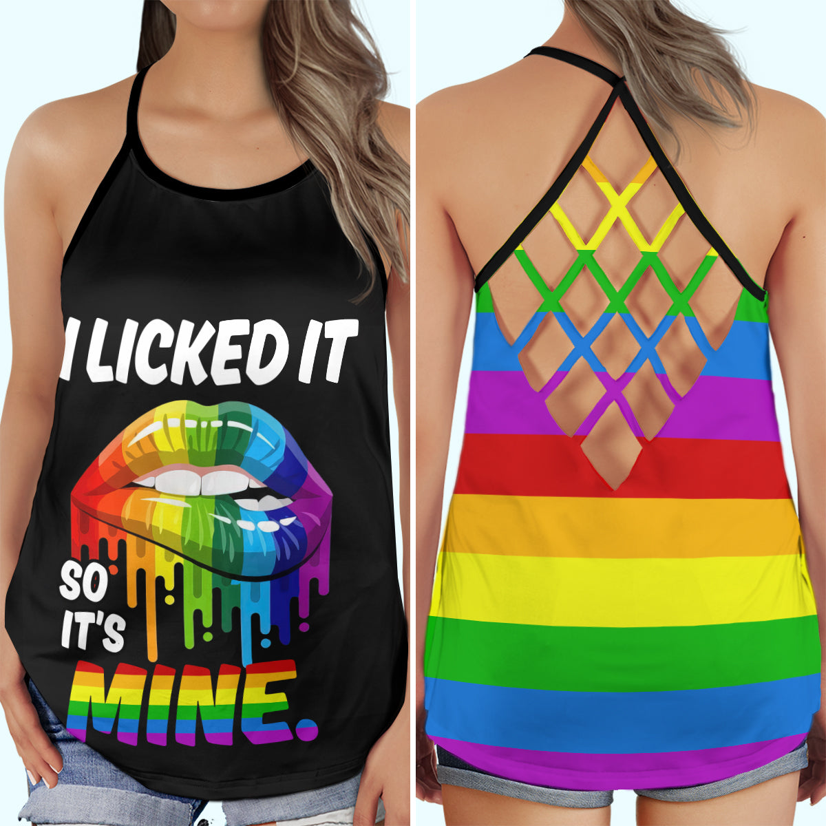 Pride Love Humor Hollow Tank Top For Community Events And Positive Support