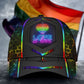 LGBT Neon Hexagon Pride Glow Classic Cap For Outdoor Events Beach Travel And Relaxed Daily Style