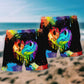 Rainbow Pride Dragon Colorful Beach Shorts For Fantasy Fans And Summer Vacation Style
