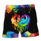 Colorful Rainbow Pride Dragon Beach Shorts For Casual Day Trips And Weekend Casual Style