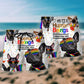 Rainbow Pride French Bulldog Beach Shorts Pattern Detail For Seaside Leisure And Thoughtful Gift Giving
