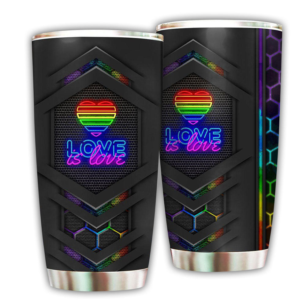 LGBT Pride Love Is Love And Love Is Forever 20 Oz Tumbler For Coffee Travel And Daily Drinks