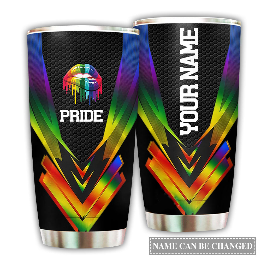 LGBT Pride Love Lip Love Personalized 20 Oz Tumbler For Coffee Travel And Daily Drinks