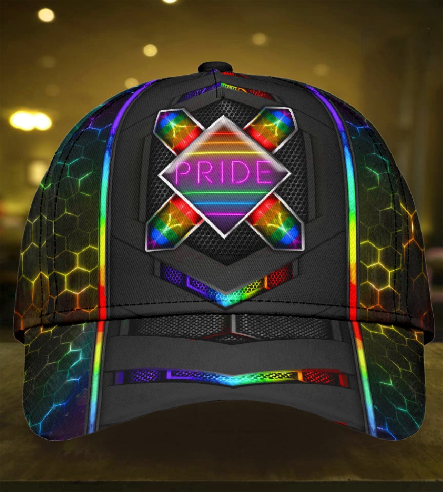 Pride Neon Pattern Classic Cap For Relaxed Outfits Outdoor Events And Holiday Trips