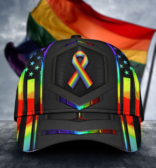 LGBT Ribbon Carbon Pride Classic Cap For Travel Holidays Parties And Relaxed Casual Styling