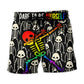 Rainbow Pride Dare To Be Yourself Beach Shorts For Summer Vacation And Coastal Travel