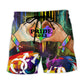 Rainbow Pride Skull Colorful Beach Shorts For Halloween Vacation And Festival Style