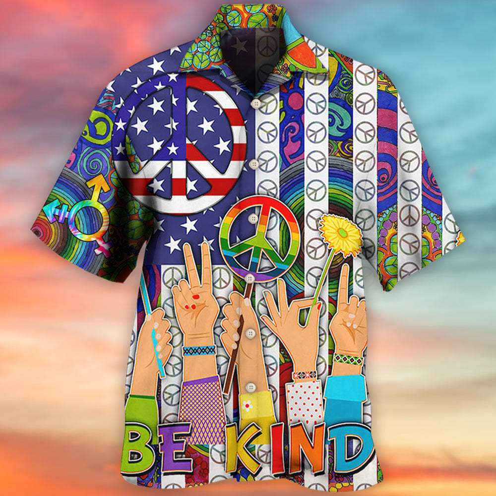 Rainbow Pride Kind Hawaiian Shirt For Summer Events And Casual Outdoor Wear