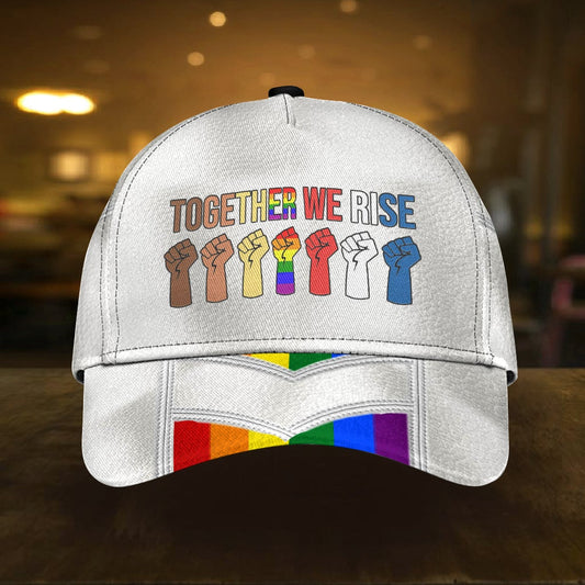 Pride Together We Rise Month Classic Cap For Nature Lovers Travel And Casual Daily Styling