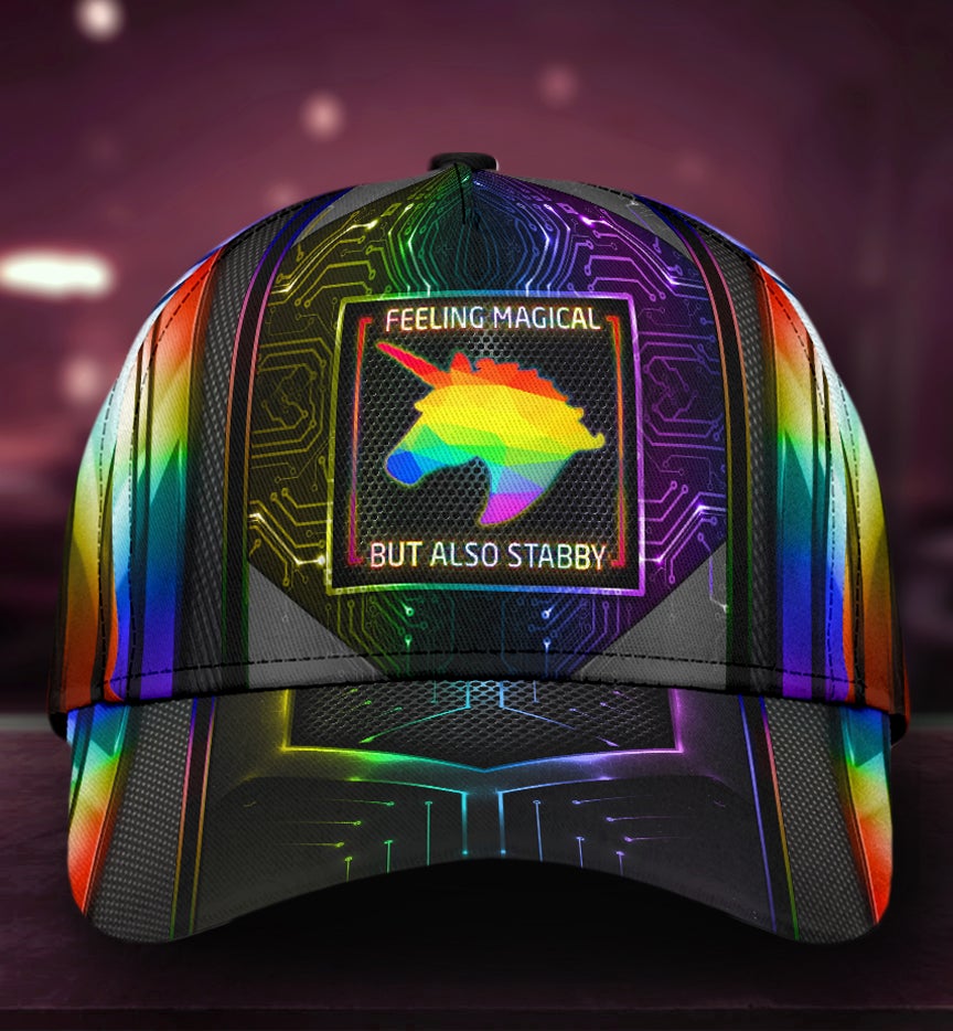 Pride Unicorn Magical Feeling Classic Cap For Everyday Wear Vacations And Seasonal Activities