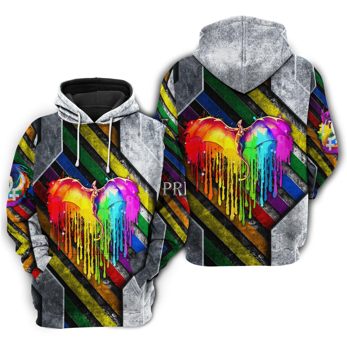 Pride Dragon Hoodie For Positive Streetwear Everyday Events And Gift Ideas
