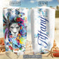 Lion Love Floral Personalized 20 Oz Tumbler For Coffee Travel And Daily Drinks