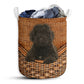 Labradoodle Black Dog Rattan Texture Laundry Basket For Bathroom Bedroom Storage