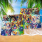 Labrador Dog Love Color Beach Shorts For Warm Weather Travel And Everyday Comfort