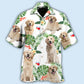 Tropical Labrador Retriever Leaf Hawaiian Shirt For Island Getaways, Outdoor Gatherings, And Comfortable Summer Wear