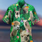 Cute Green Llama Hawaiian Shirt With All Over Print For Resort Travel Summer Outings And Casual Gatherings